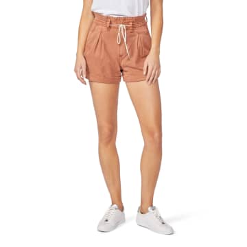 Paige Pleated Carly Short Vintage Mocha Bisque