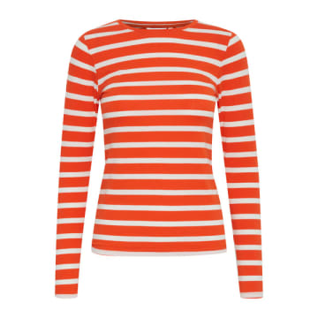 B.young Pamila Orange Stripe T-shirt