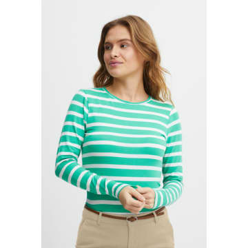 B.young Pamila Green Stripe T-shirt