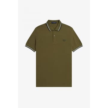 Fred Perry M3600 Twin Tipped Polo In Green