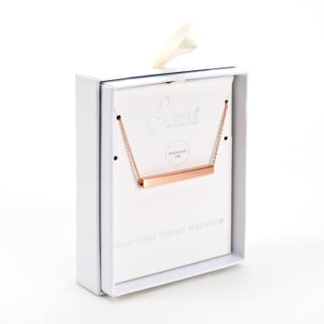 &quirky Rose Gold Plated Engravable Bar Necklace