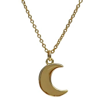 &quirky Gold Plated Moon Design Necklace