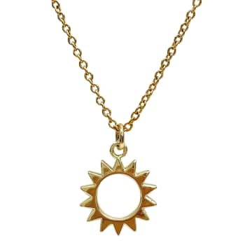 &quirky Gold Plated Sun Design Necklace