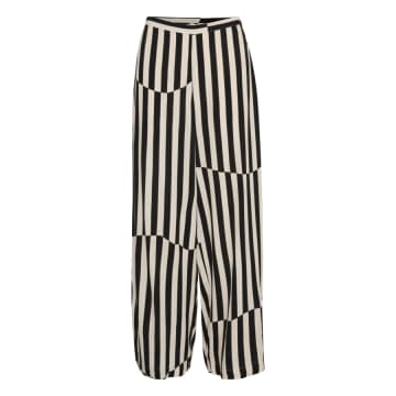 Soaked In Luxury Black And White Stripe Camia Trousers