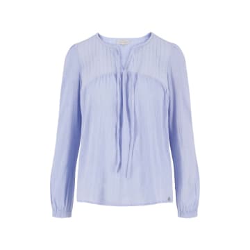 Zusss Blouse With Padded Detail Light Blue