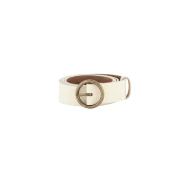 Zusss Belt With Buckle Off White L