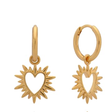 Rachel Jackson Electric Love Huggie Hoop Earrings In Gold