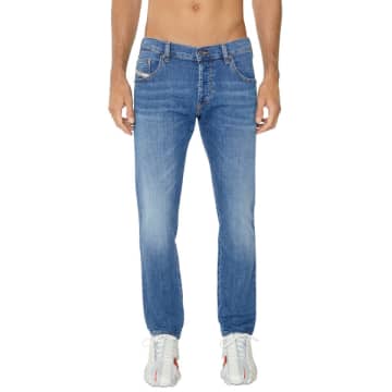 Shop Diesel D-yennox 0ihat Tapered Fit Jeans In Blue