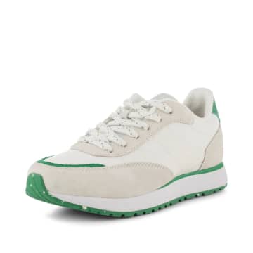 Anorak Woden Nellie Soft Sneakers Trainers White Green Sustainable Danish