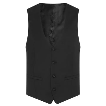 Remus Uomo Rocco Dinner Suit Tuxedo Waistcoat In Black