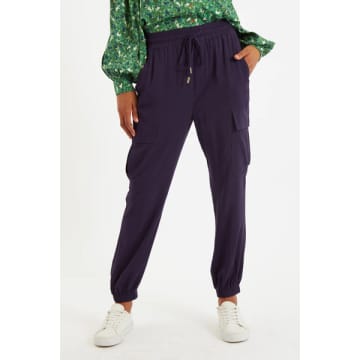 Louche Chava Navy Cargo Trousers In Blue