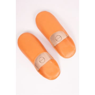 Bohemia Leather Babouche Basic Slipper In Clementine