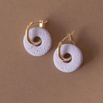 Pepper You Surround Hoop Earrings In Lilac