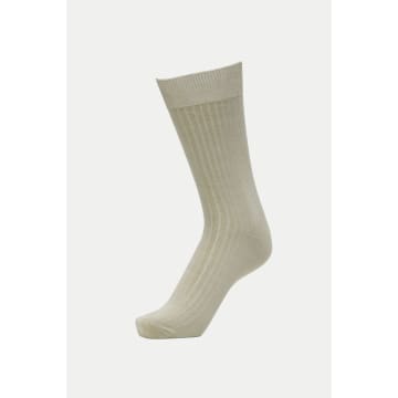 Selected Femme Mineral Gray Kase Sock In Green