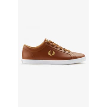 Fred Perry Baseline Leather B4330 Tan In Tan C55