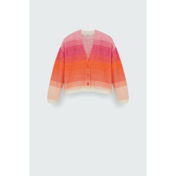 Dorothee Schumacher Electric Dégradé Mohair And Wool Cardigan In Pink