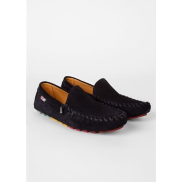 Paul Smith Navy Dustin Suede Loafers In Blue