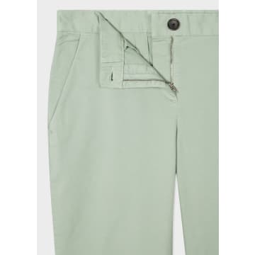 Paul Smith Mint Green Cotton Brushed Slim Fit Chinos