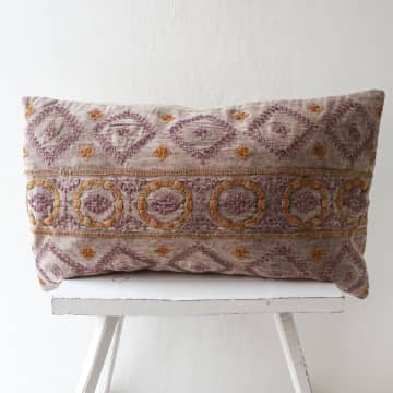 Bloomingville Felixia Embroidered Cotton Cushion