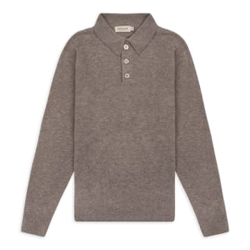 Burrows And Hare Knitted Polo Brown