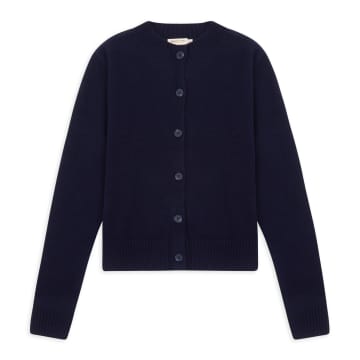Burrows  &  Hare Women’s Knitted Cardigan Navy In Blue