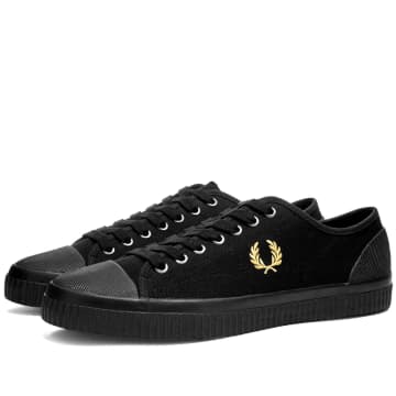 Fred Perry Hughes Low Canvas Trainers In Black