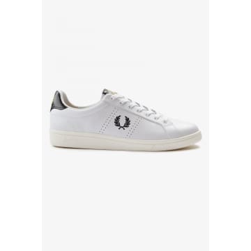 Shop Fred Perry B721 B4290 Leather Tab White