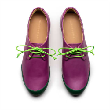 Tracey Neuls Geek Tyrian | Fuschia Leather Trainers |  In Purple
