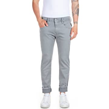 Replay Hyperflex X-lite Anbass Colour Edition Slim Fit Jeans In Grey