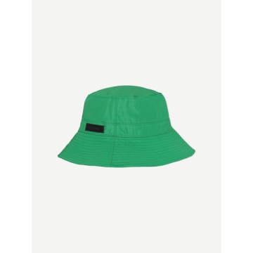 Shop Ganni Tech Bucket Hat In Green