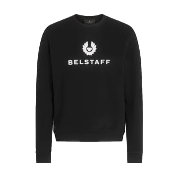 Shop Belstaff Signature Crewneck Sweatshirt Black