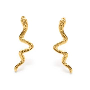 Amano Serpent Stud Earrings In Gold