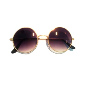 Urbiana Round Sunglasses With Colored Frames In Brown