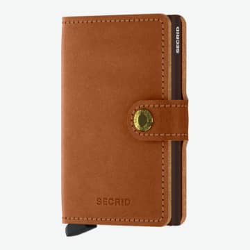 Secrid Mini Wallet With Card Protector Rfid In Cognac