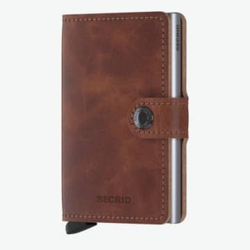 Secrid Mini Wallet With Card Protector Rfid In Brown