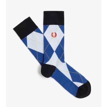 Fred Perry Bold Argyle Socks (cyber Blue)