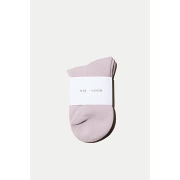 Nat + Noor Hinted Rose Ankle Socks In Pink