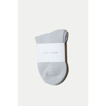 Nat + Noor Bone Ankle Socks In Grey