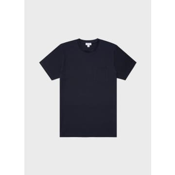 Sunspel Riviera Pocket T-shirt In Blue