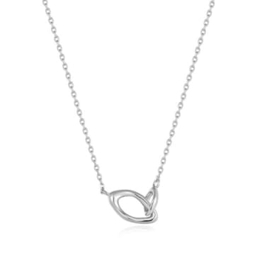 Ania Haie Wave Link Silver Necklace In Metallic