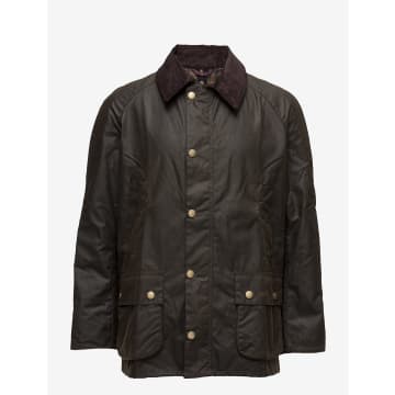 Shop Barbour Ashby Wax Jacket Olive In Green