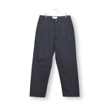 Universal Works Double Pleat Pant Twill Navy 00133 In Blue