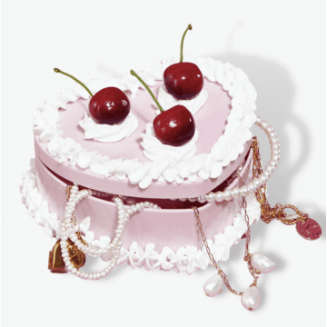 The Letteroom Handmade Fake Cake Jewellery Box In Pink