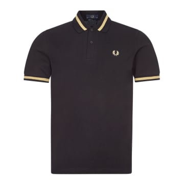 Fred Perry Reissues Original Single Tipped Polo Black / Champagne