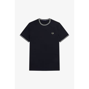 Fred Perry Twin Tipped T-shirt Navy In Blue