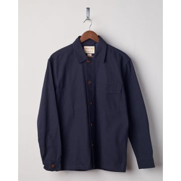 Uskees Men's Organic Buttoned Workshirt In Blue