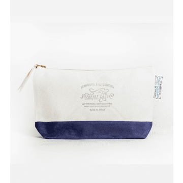 The Superior Labor Canvas Pouch 03 Navy In Blue