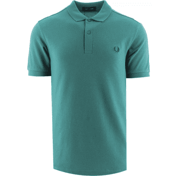 Fred Perry Slim Fit Plain Polo Deep Mint In Green