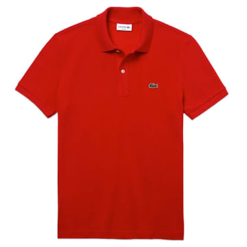 Lacoste Short Sleeved Slim Fit Polo Ph4012 In Red