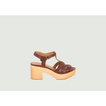 Sessun Leather And Wood Sandals Stipa
